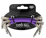 Ernie Ball Flex Patch Cable 3" Purple 3-Pack
