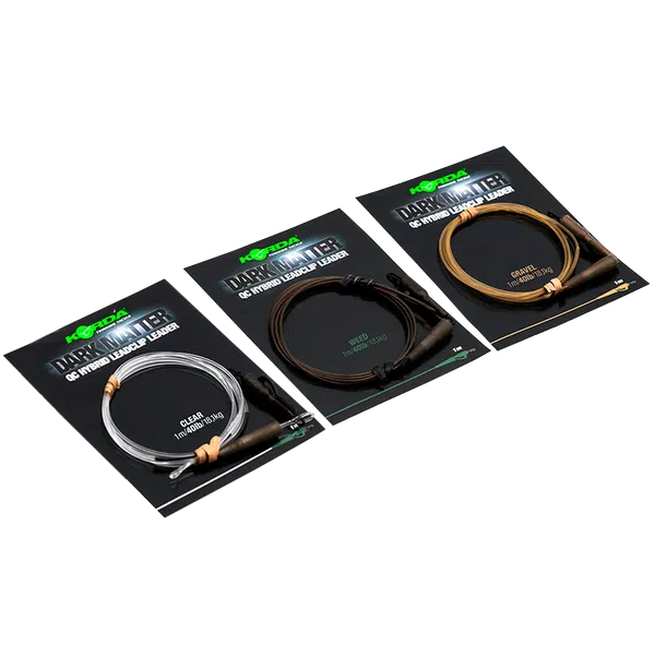 Korda koncová montáž dark matter leader qc hybrid clip 100 cm 18,1 kg - clear