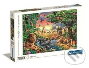 Africké setkání - puzzle z kategorie Zvieratá