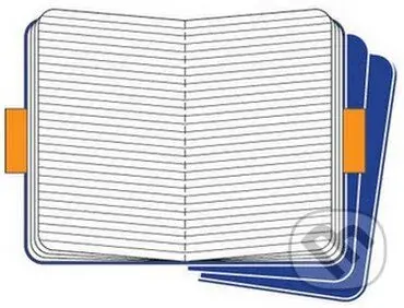 Moleskine - sada 3 stredných linajkových notesov (modrá väzba)