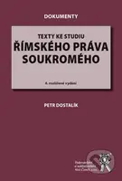 Texty ke studiu římského práva soukromého - Petr Dostalík - kniha z kategorie Právo