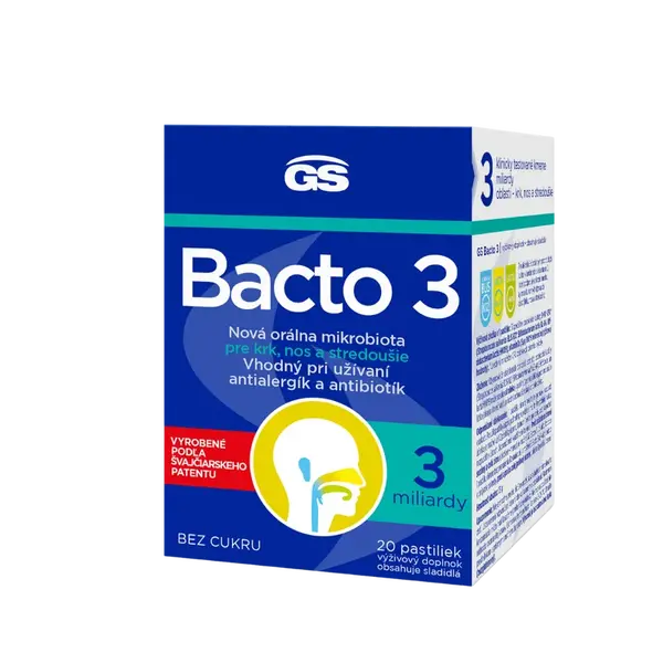 GS Bacto 3, Orální probiotika, 20 pastilek