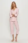 Bavlněné pyžamo Lauren Ralph Lauren růžová barva, bavlněná, I819702