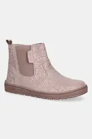 Dětské semišové kotníkové boty Garvalin růžová barva, 251500