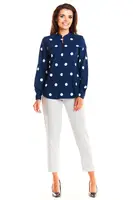 Awama Woman's Shirt A239 Navy Blue