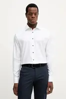 Bavlněná košile Eton pánská, bílá barva, slim, s italským límcem, 100013906