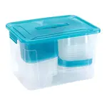 Velká sada plastových dóz s víčky 100 ks