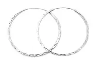 Beneto Módní kruhové náušnice ze stříbra AGUC2439/SCS 5 cm