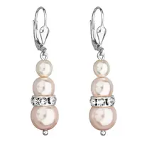 Evolution Group - Pavona Půvabné perličkové náušnice s krystaly 31150.3
