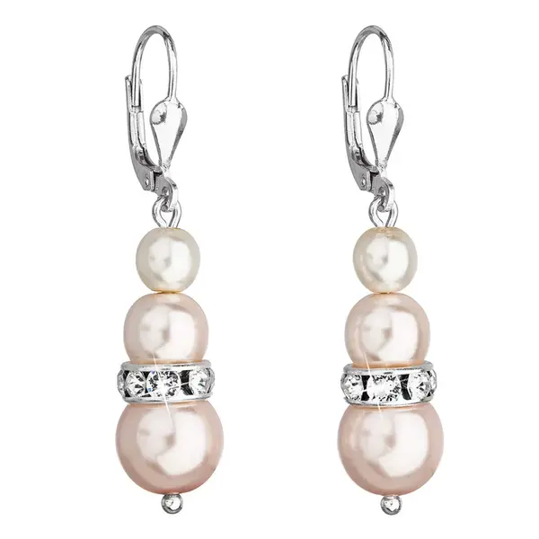 Evolution Group - Pavona Půvabné perličkové náušnice s krystaly 31150.3