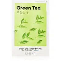 Missha Airy Fit Green Tea zklidňující plátýnková maska se zeleným čajem 19 g