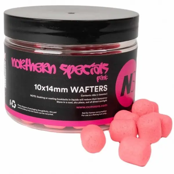 Cc moore vyvážené boilie ns1 dumbell wafters pink 10x14 mm 65 ks