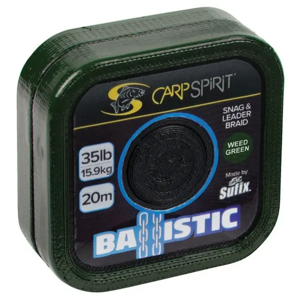 Carp spirit návazcová šňůra ballistic camo green 20 m - nosnost 35 lb