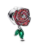 Pandora Třpytivý stříbrný korálek Rozkvetlá růže Moments 793201C02