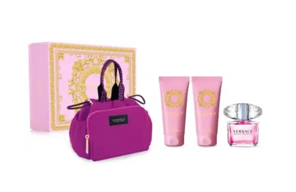 Versace Bright Crystal - EDT 90 ml + tělové mléko 100 ml + sprchový gel 100 ml + kosmetická taštička