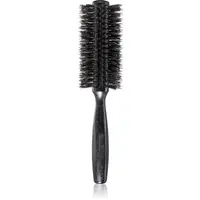Janeke Black Line Tumbled Wood Hairbrush Ø 55mm kulatý kartáč na vlasy s nylonovými a kančími štětinami 1 ks