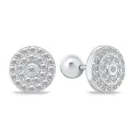 Brilio Silver Třpytivé stříbrné náušnice se zirkony EA174W