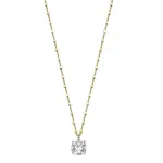 Lotus Silver Elegantní pozlacený náhrdelník ze stříbra s čirými krystaly Swarovski LP2005-1/5 (řetízek, přívěsek)