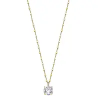 Lotus Silver Elegantní pozlacený náhrdelník ze stříbra s čirými krystaly Swarovski LP2005-1/5 (řetízek, přívěsek)