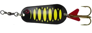 Dam třpytka effzett standard spoon uv fluo yellow black - 8 cm 45 g