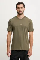 Bavlněné tričko adidas AOP Colourblock T-Shirt pánské, zelená barva, JM9201
