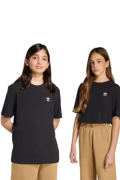 Dětské tričko adidas Originals černá barva, JX5178