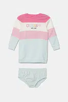 Dětské bavlněné šaty Guess růžová barva, mini, A5YK01 KA6R4