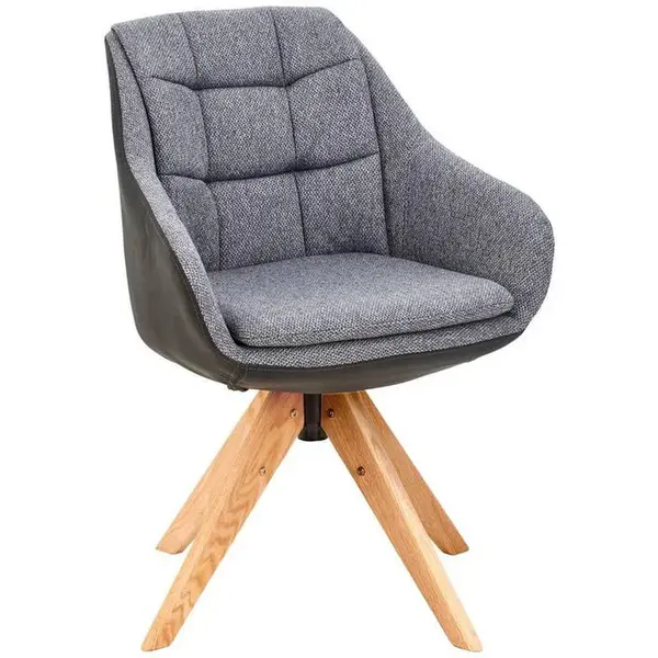 Landscape ŽIDLE S PODRUČKAMI, tkaná látka, mikrovlákno, antracitová, šedá, barvy dubu