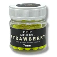 Method feeder fans plovoucí boilies pop up smoke ball 7 mm 50 ml - jahoda