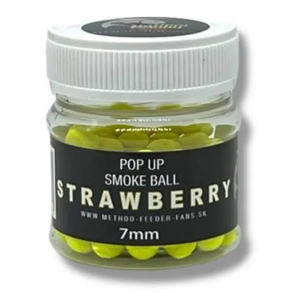Method feeder fans plovoucí boilies pop up smoke ball 7 mm 50 ml - jahoda