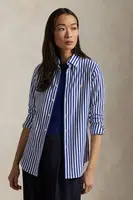 Bavlněná košile Polo Ralph Lauren modrá barva, slim, s klasickým límcem, 211910131