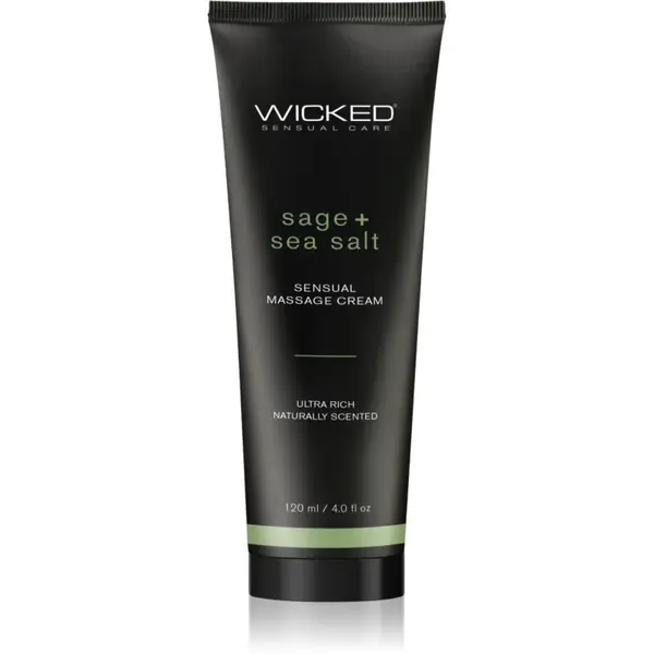 Wicked Sensual massage cream masážny krém Sage + Sea Salt Scented 120 ml