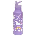 A Little Lovely Company - nerezová láhev na pití, 500 ml - jednorožci a duha