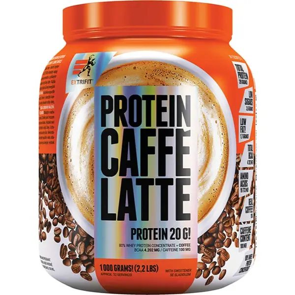 Extrifit Protein Caffé Latte 80 syrovátkový protein s kofeinem příchuť Caffe Latte 1000 g