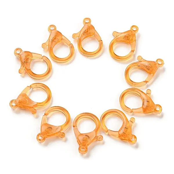 Transparent Plastic Lobster CLaw Clasps