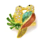 Woodpecker Golden Zinc Alloy Enamel Pin