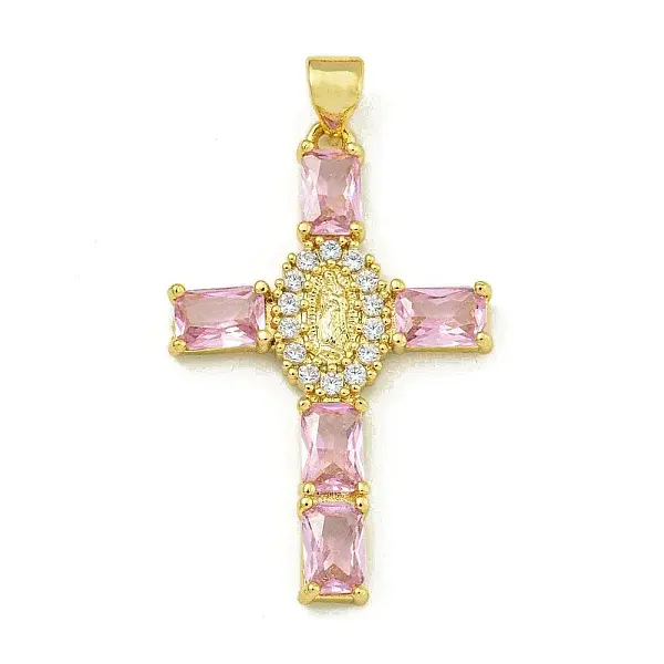 Rack Plating Brass Pave Cubic Zirconia Pendants