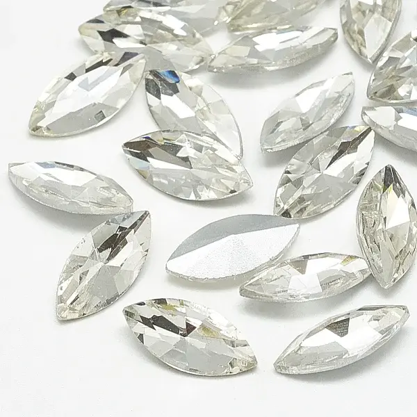 Pointed Back Glass Rhinestone Cabochons