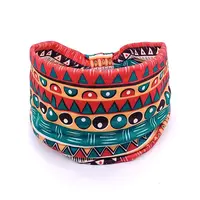 Polyester Boho Stretch Wide Knot Turban Headband