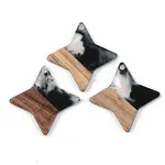 Transparent Resin & Walnut Wood Pendants