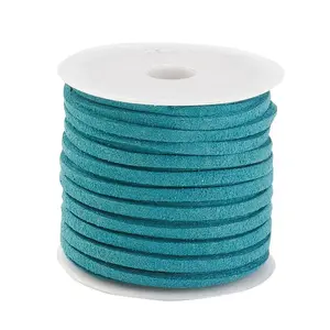 3x1.5mm Teal Flat Faux Suede Cord