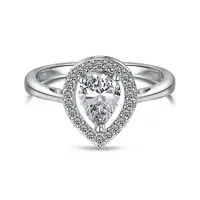 925 Sterling Silver Micro Pave Cubic Zirconia Finger Rings