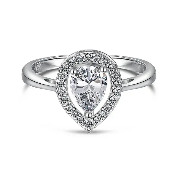 925 Sterling Silver Micro Pave Cubic Zirconia Finger Rings