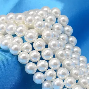 Round Shell Pearl Bead Strands