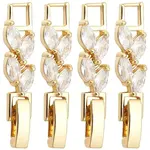 10Pcs Rack Plating Brass Clear Cubic Zirconia Watch Band Clasps