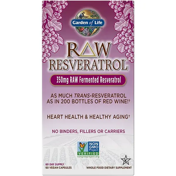Garden of Life Raw Resveratrol prírodný antioxidant 60 cps