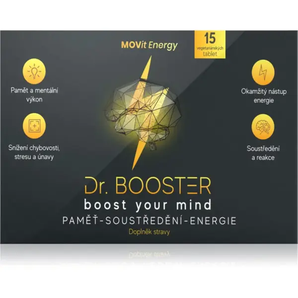 Movit Energy Dr. BOOSTER tablety na udržanie energie a kognitívnej výkonnosti 15 tbl