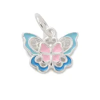 925 Sterling Silver Enamel Butterfly Charms