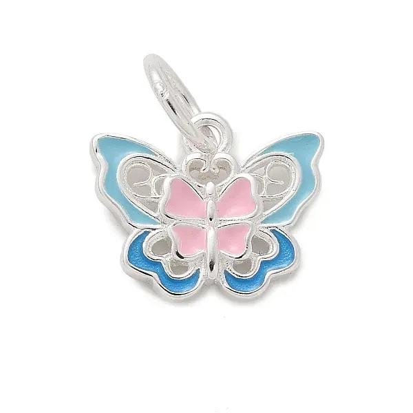 925 Sterling Silver Enamel Butterfly Charms