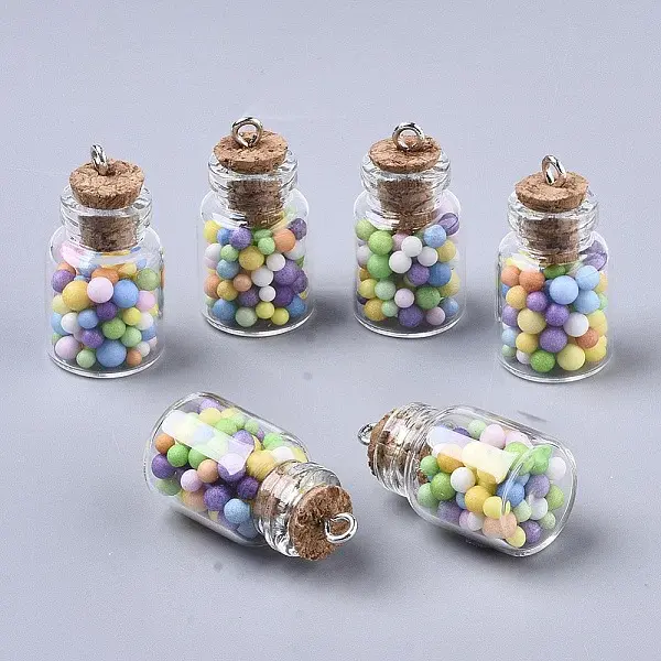 Glass Wishing Bottle Pendant Decorations